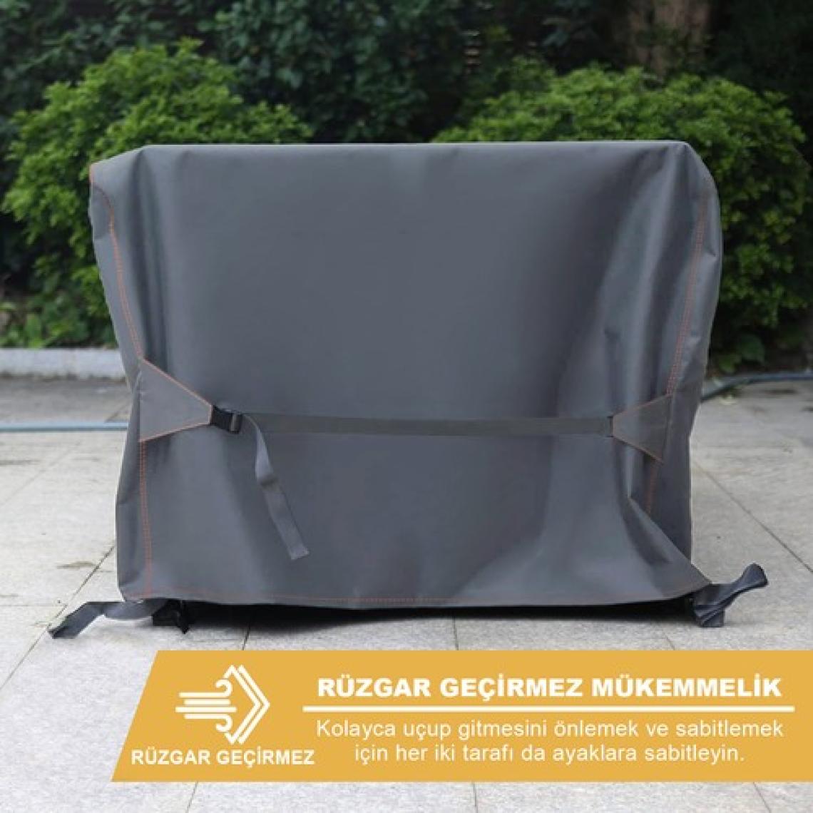 Haegs Bahçe Mobilyası Örtüsü, 150-150-74CM, Su Geçirmez Bahçe Mobilya Kılıfı Brandası- Gri
