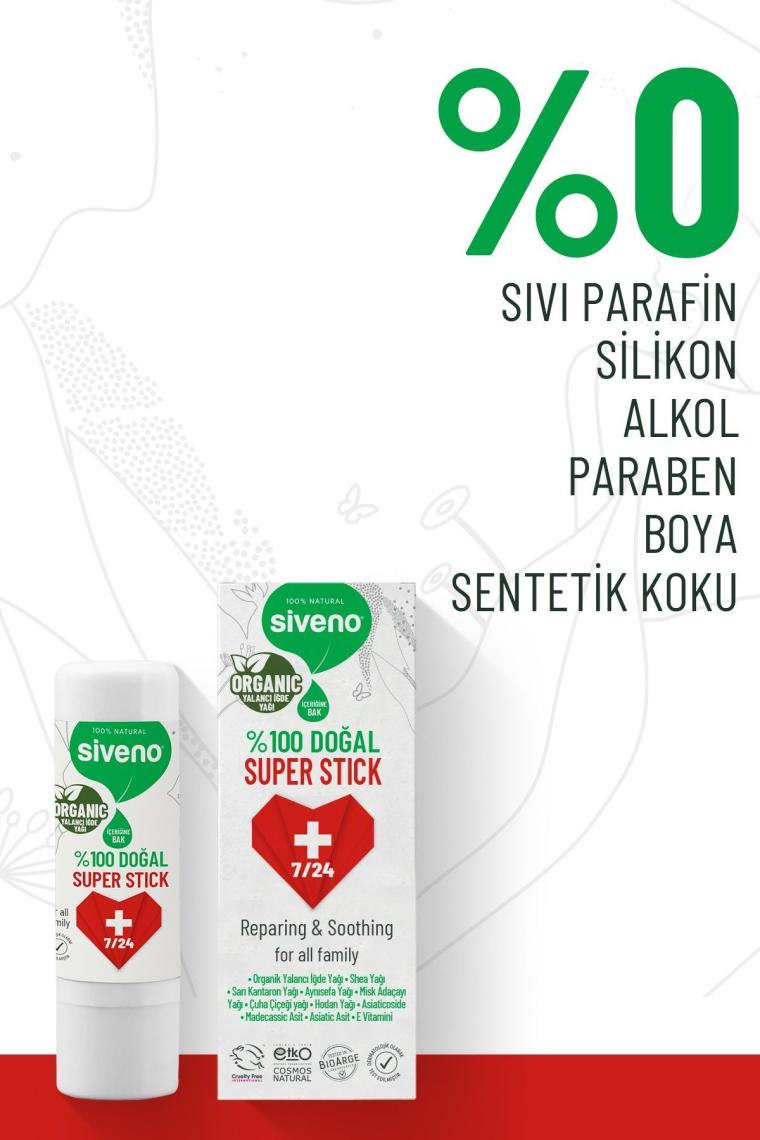 %100 Doğal Super Stick Anlık Yatıştırıcı Onarıcı Organik Yalancı Iğde Yağlı bitkisel 6 G