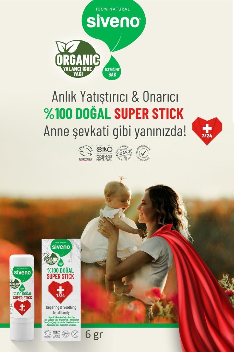%100 Doğal Super Stick Anlık Yatıştırıcı Onarıcı Organik Yalancı Iğde Yağlı bitkisel 6 G