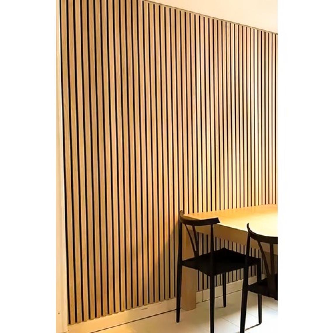 Detay Poliuretan Mdf Ahşap Akustik Duvar Paneli 100 x 280 cm ( Teak )