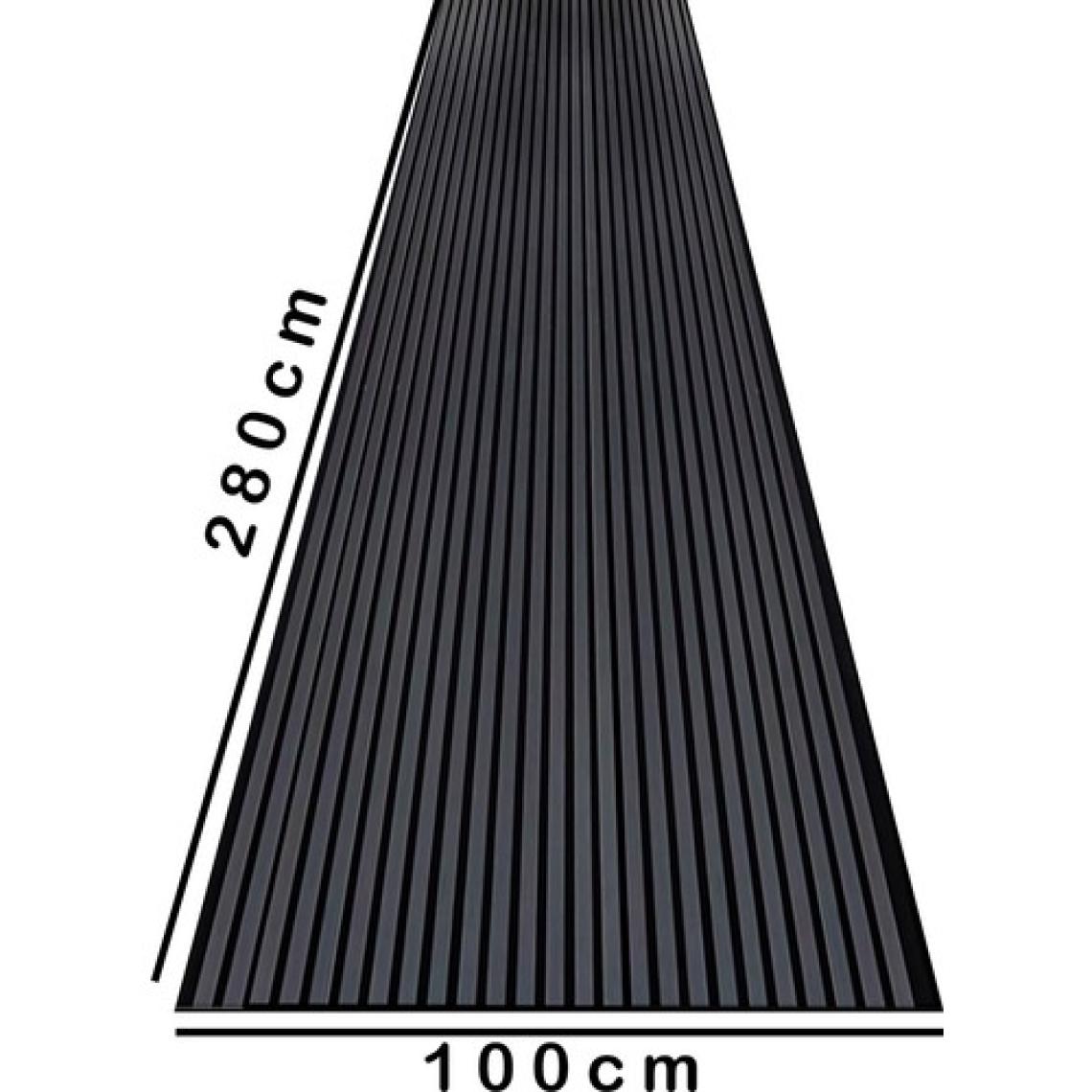 Detay Poliuretan Mdf Ahşap Akustik Duvar Paneli 100 x 280 cm ( Antrasit )