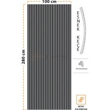 Detay Poliuretan Mdf Ahşap Akustik Duvar Paneli 100 x 280 cm ( Antrasit )