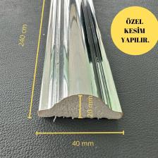 Diecor Dekoratif Polistren 1 Adet 4 cm Gümüş Duvar Çıtası