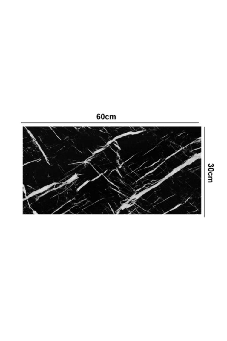 Renkli Duvarlar Yapışkanlı Siyah Mermer Desen 1 Adet 30X60 cm Zemin Duvar Döşeme Panel