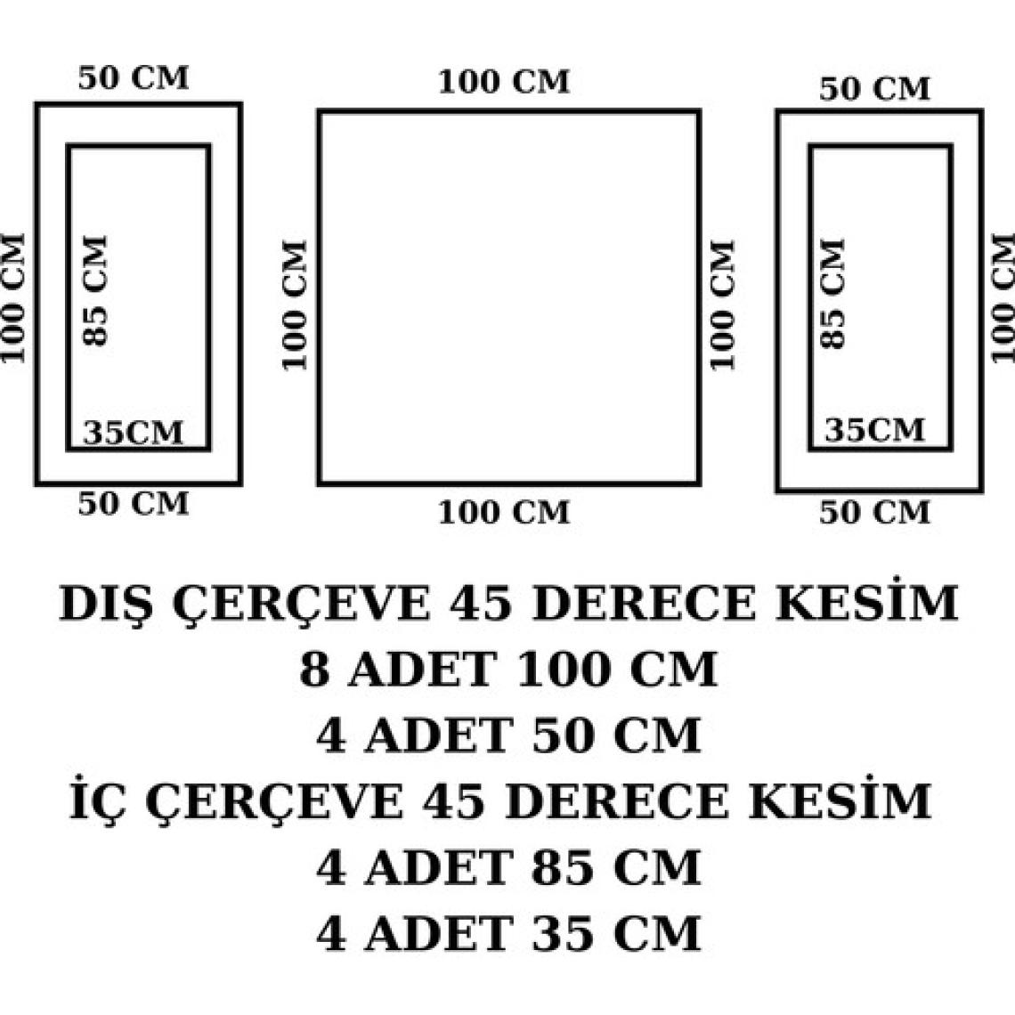 Diecor Dekoratif Boyanabilir 2,5 cm Duvar Çıtası Kesimli Hazır Paket
