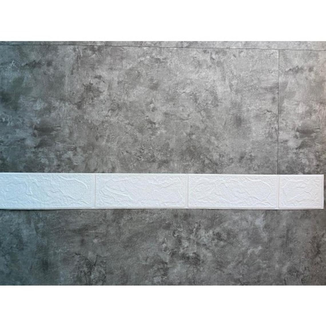 Renkli Duvarlar Kendinden Yapışkanlı 10 Adet 7-70 cm Beyaz Tuğla Desen Bordür