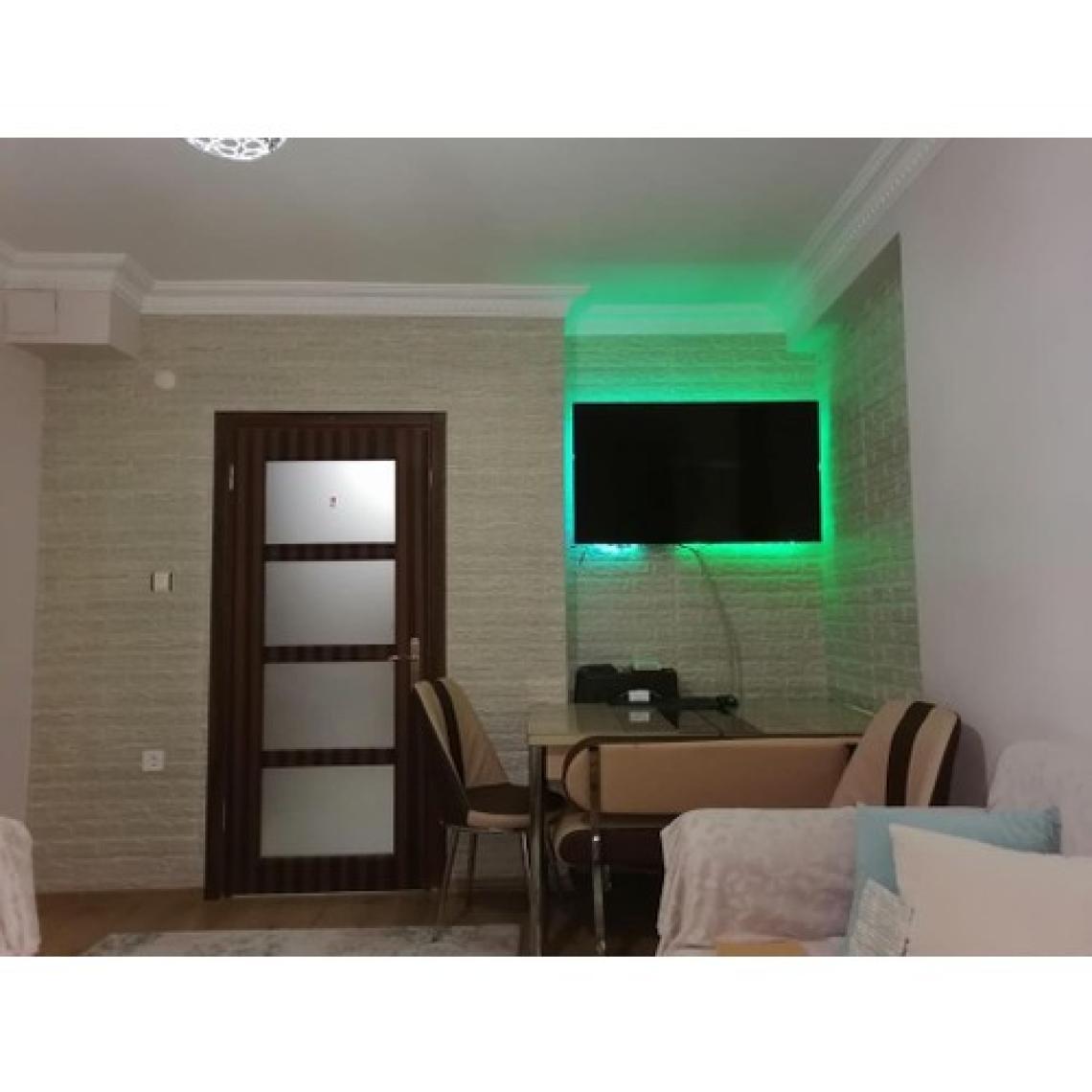 Renkli Duvarlar 70X38CM 1 Adet  Çizgili Gri Tuğla Arkası Yapışkanlı Esnek Silinebilir Duvar Kağıdı Paneli