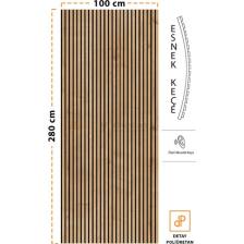 Detay Poliuretan Mdf Ahşap Akustik Duvar Paneli 100 x 280 cm ( Safir Meşe )