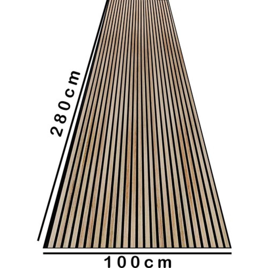Detay Poliuretan Mdf Ahşap Akustik Duvar Paneli 100 x 280 cm ( Natural Meşe )