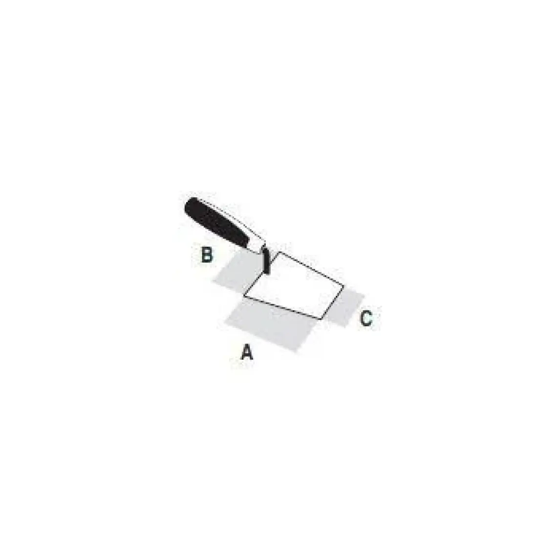 Dekor Duvarcı Malası Plastık Saplı Yay Çelıgı 16 Cm  381