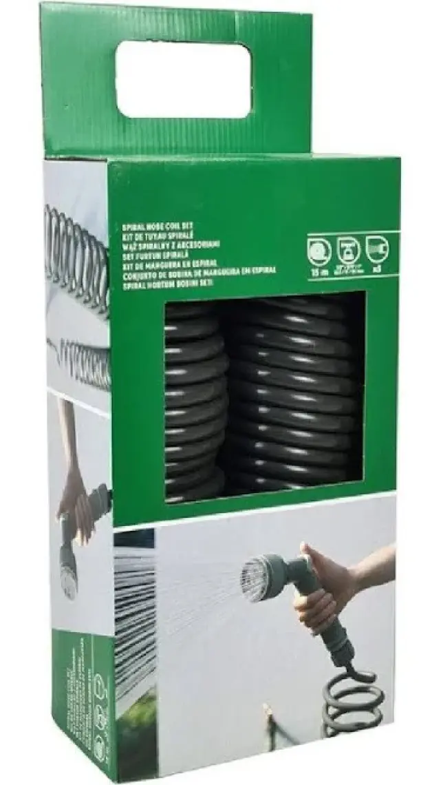 Good Hau Store Verve 15 Metre Spiral Hortum Seti , Bahçe, Balkon Sulama Seti