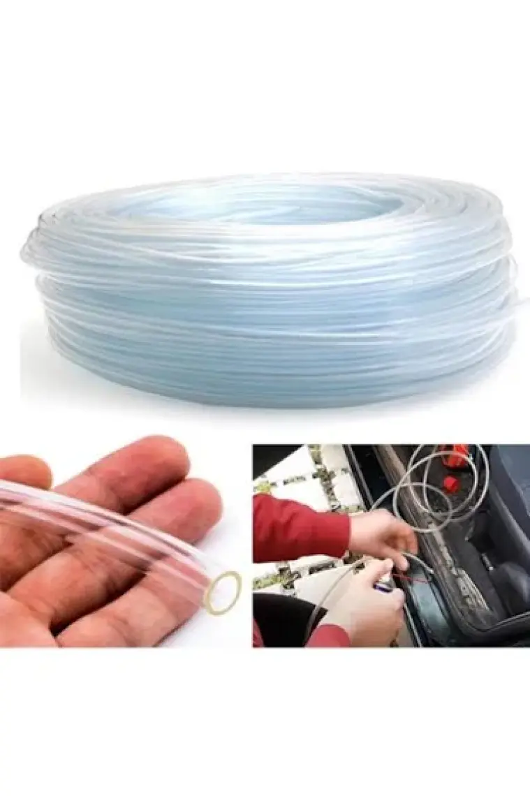 Badem10 20 METRE Şeffaf Terazi Hortumu İç Çap 8 mm Termosifon Otomobil Kapı Fitili