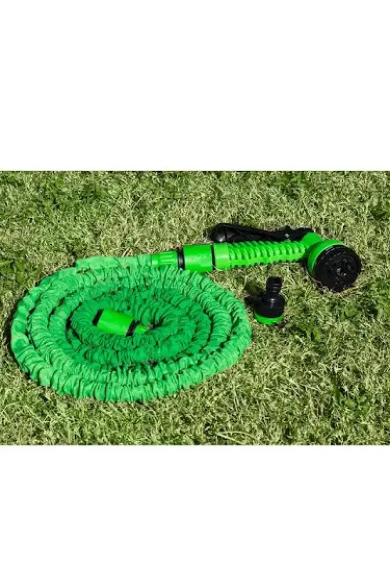 Best Choice Uzayan Bahçe Hortumu 5 x 15 m - Dayanıklı, Hafif ve Kıvrılmayan, 7 Farklı Sulama Seçeneği ile Bahçenizi Kolayca Sulayın