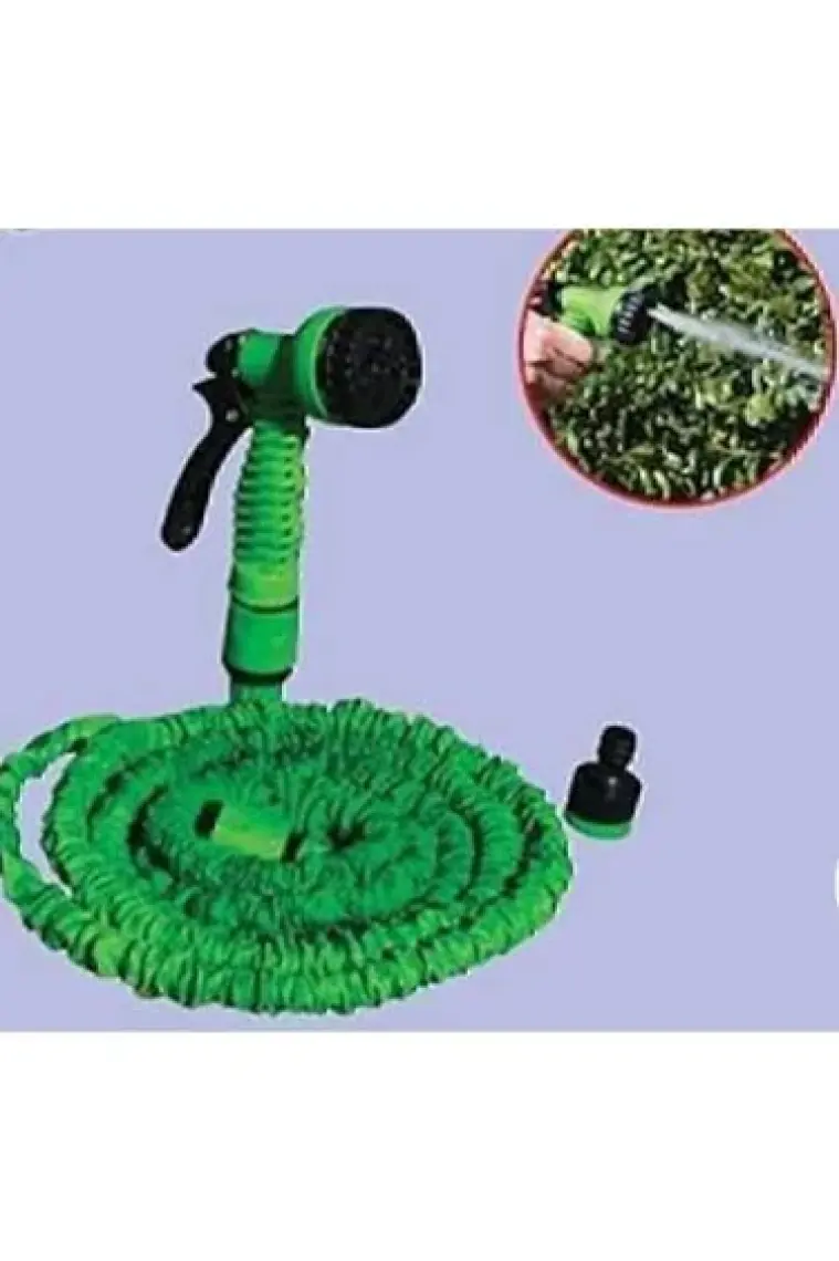 Best Choice Uzayan Bahçe Hortumu 5 x 15 m - Dayanıklı, Hafif ve Kıvrılmayan, 7 Farklı Sulama Seçeneği ile Bahçenizi Kolayca Sulayın
