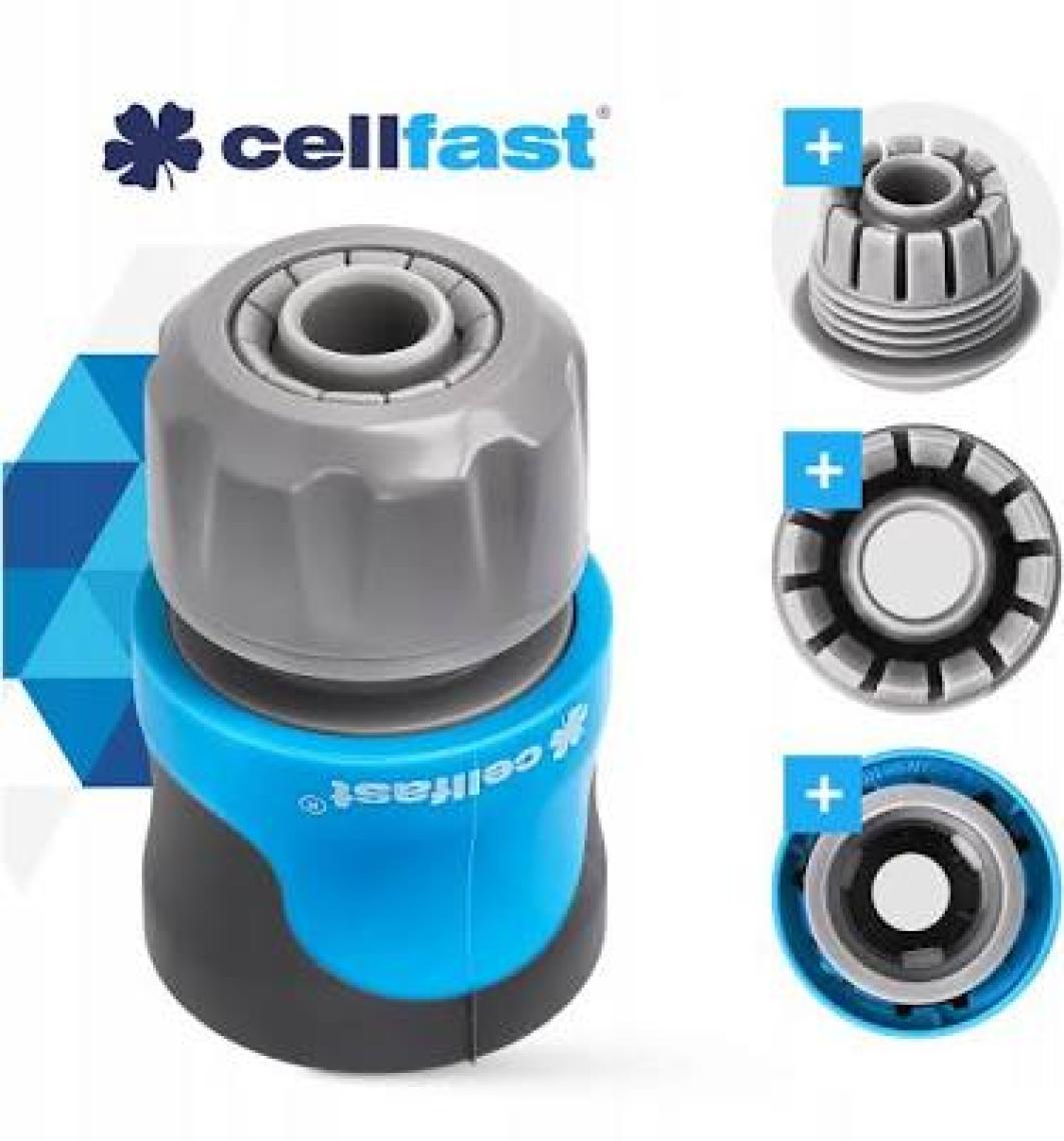 Cellfast Ideal Safetouch Hızlı Hortum Bağlantı Aparatı G1/2" (12,5 Mm) - G5/8" (15MM)