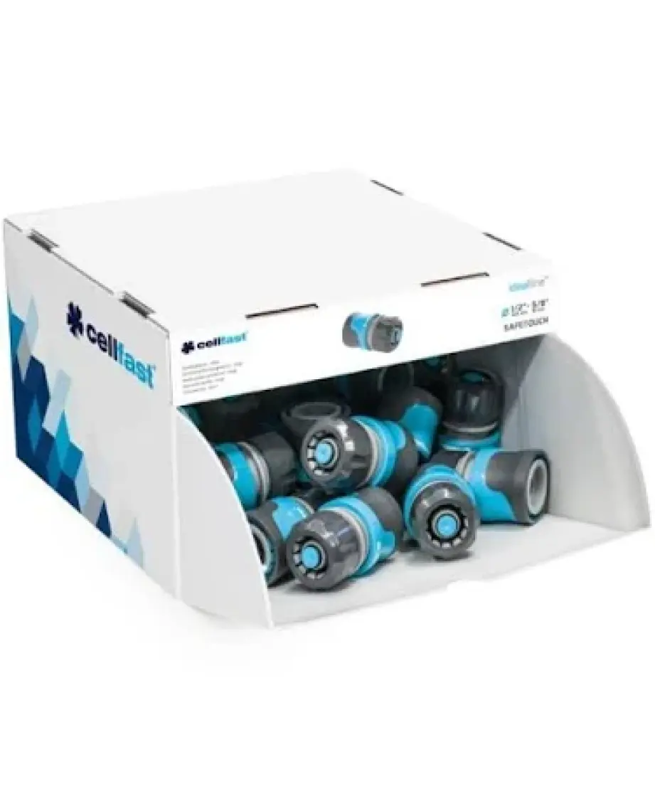 Cellfast Ideal Safetouch Stoplu Hızlı Hortum Bağlantı Aparatı 1/2"(12,5mm) - 5/8"(15MM)