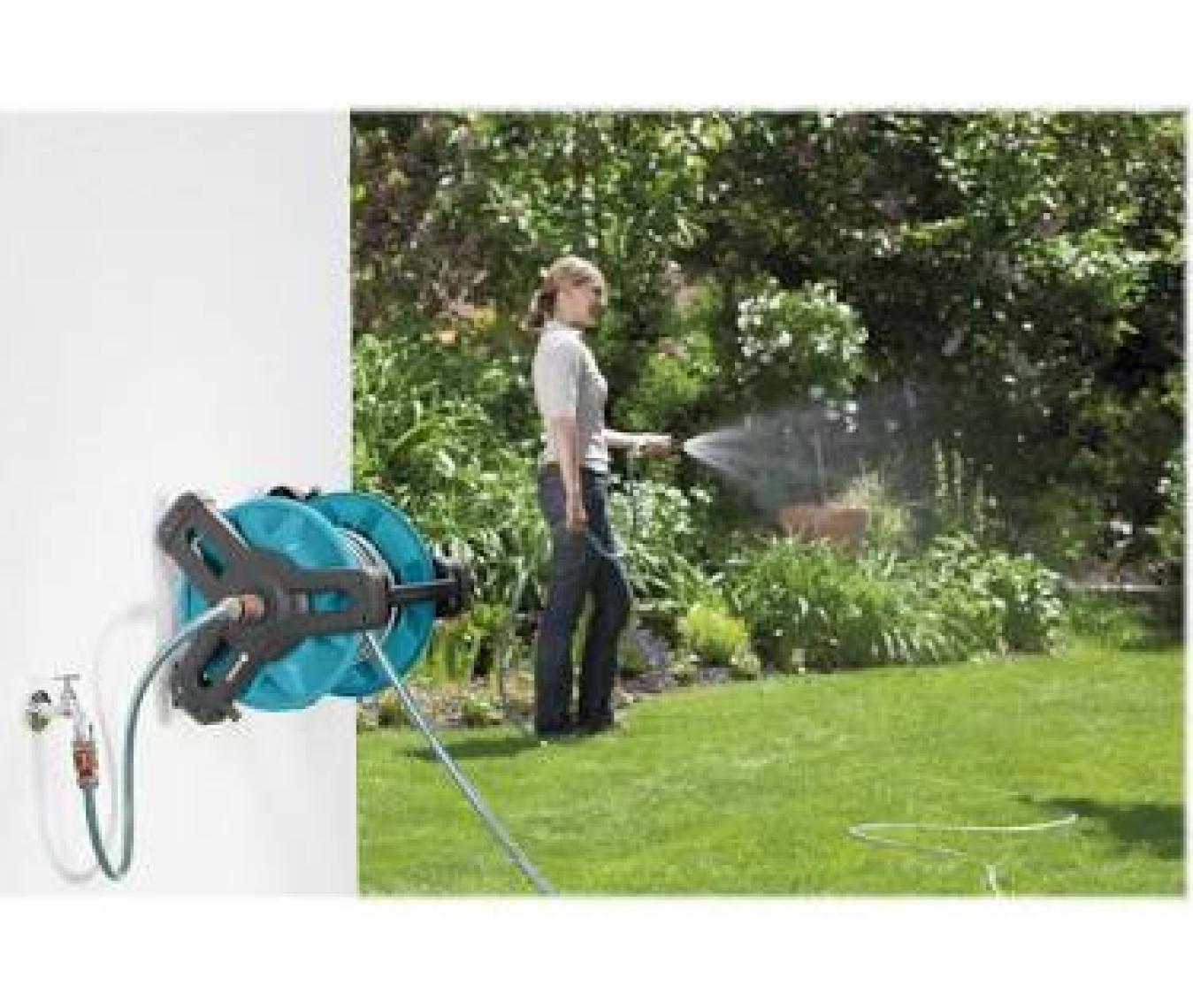 Gardena 8009-20 Duvara Montelı Hortum Arabası Set