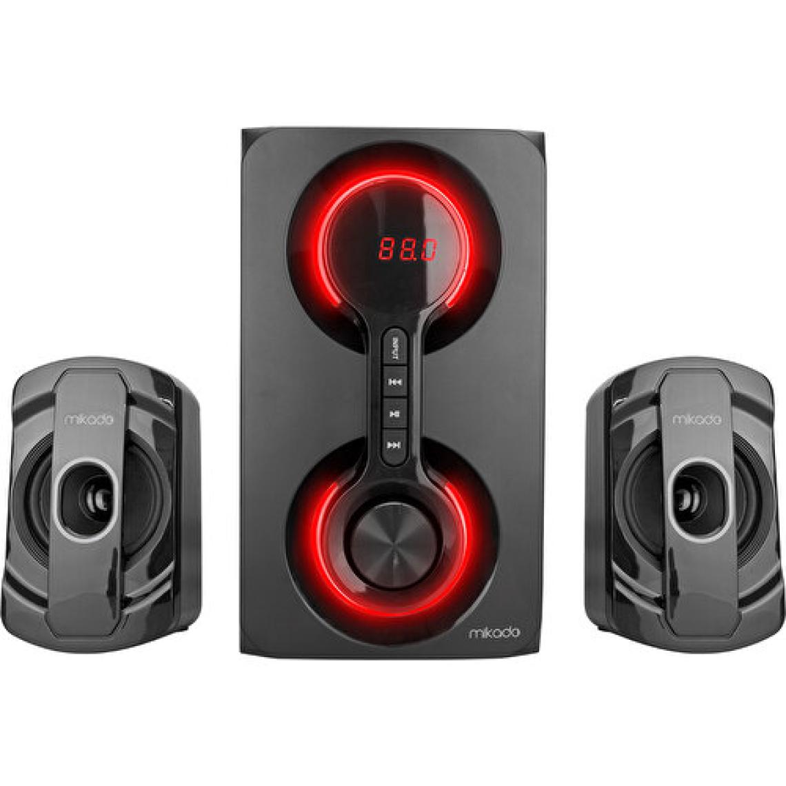 Mikado MD-221BT 2+1 40W Siyah Usb+Tf Cart+Fm+Bluetootk Speaker
