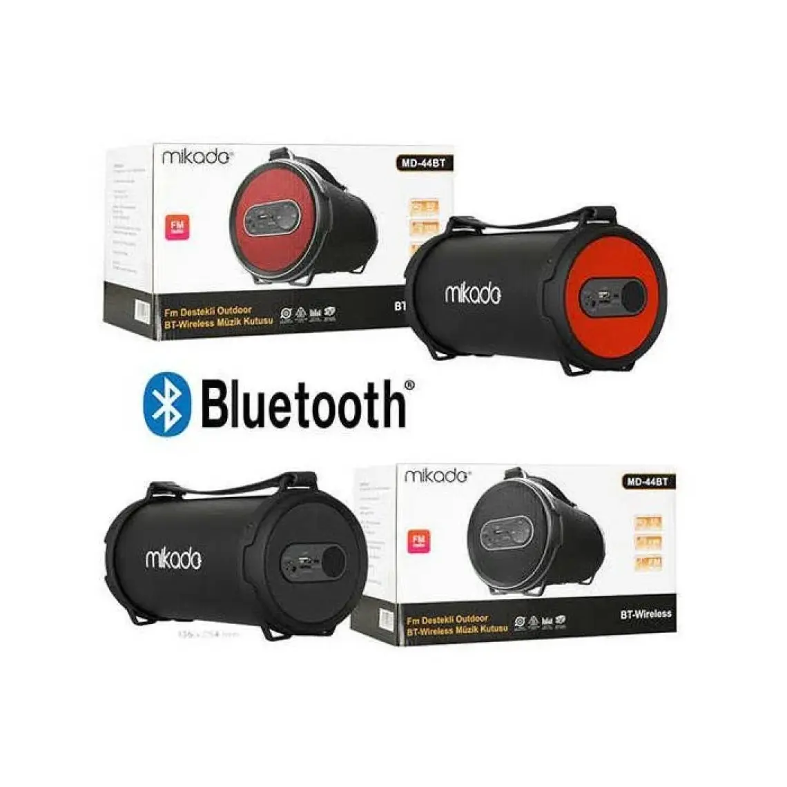Mikado Md-44Bt Siyah Fm Destekli Outdoor Bluetooth Müzik Kutusu