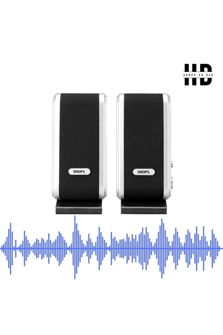 Snopy SN-820 2.0 Siyah/Gümüş Lcd İnce Tasarım USB Multimedia Speaker Hoparlör