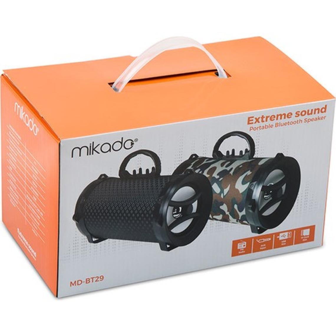 Mikado MD-BT29 5 W TF FM Destekli Kamuflaj Bluetooth Hoparlör