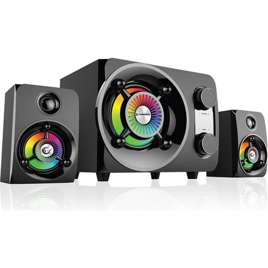 Rampage RMS-G8 2+1 25W Bluetooth +USB-SD-FM Rainbow Siyah Led Işıklı Oyuncu Ses Sistemi