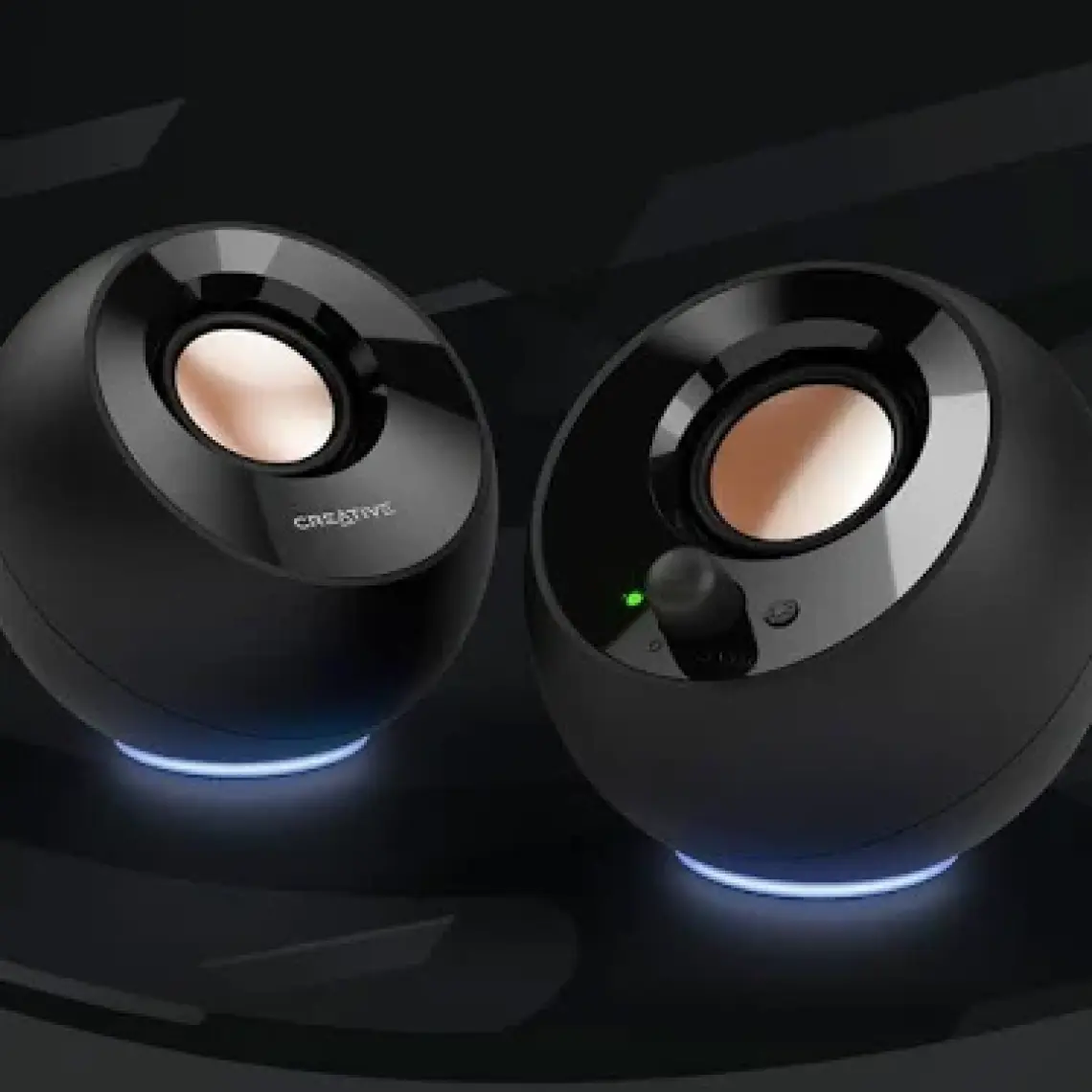 Creative Pebble SE Siyah 16W RGB Aydınlatmalı USB-C Stereo Multimedya Hoparlör Seti