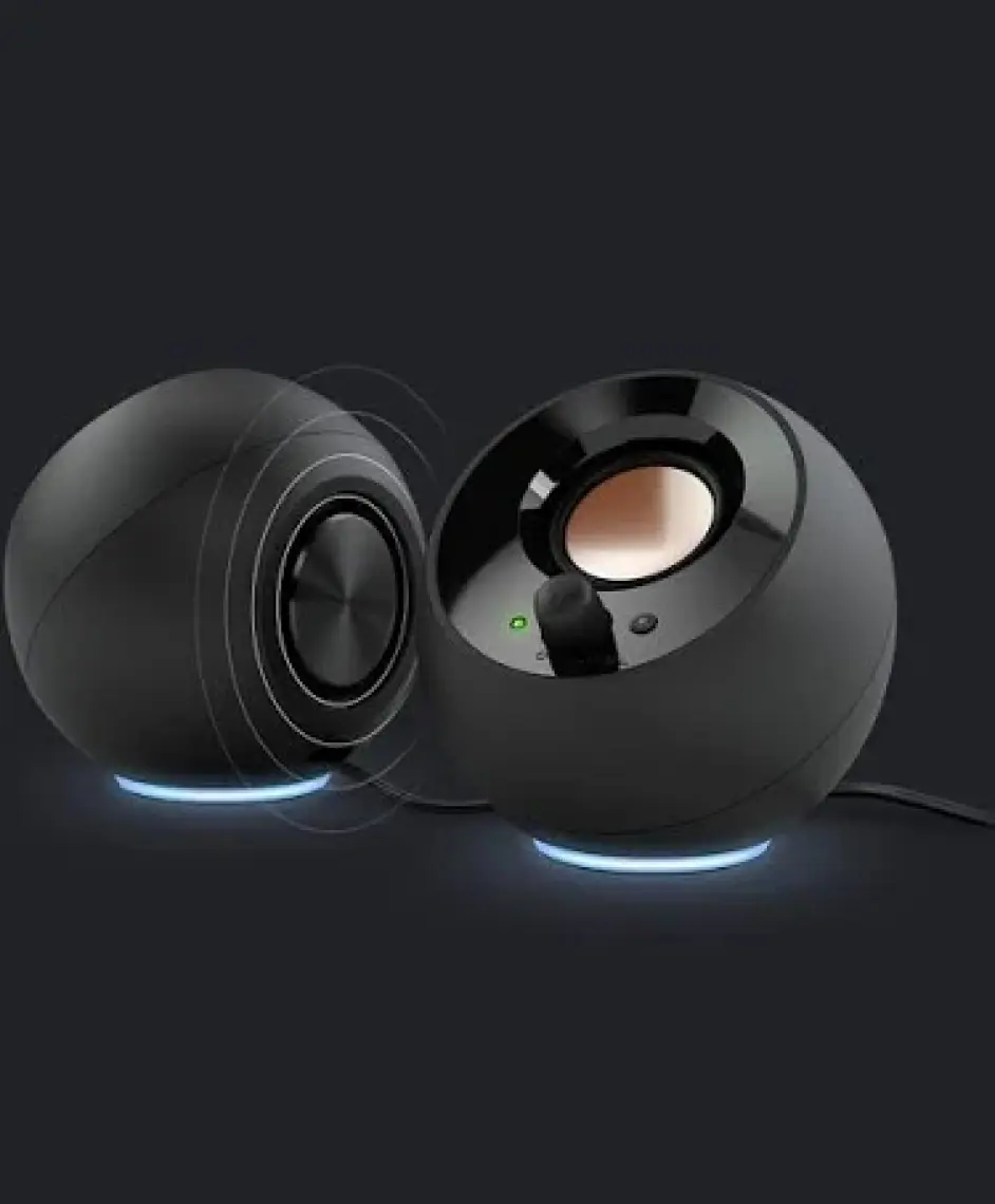 Creative Pebble SE Siyah 16W RGB Aydınlatmalı USB-C Stereo Multimedya Hoparlör Seti