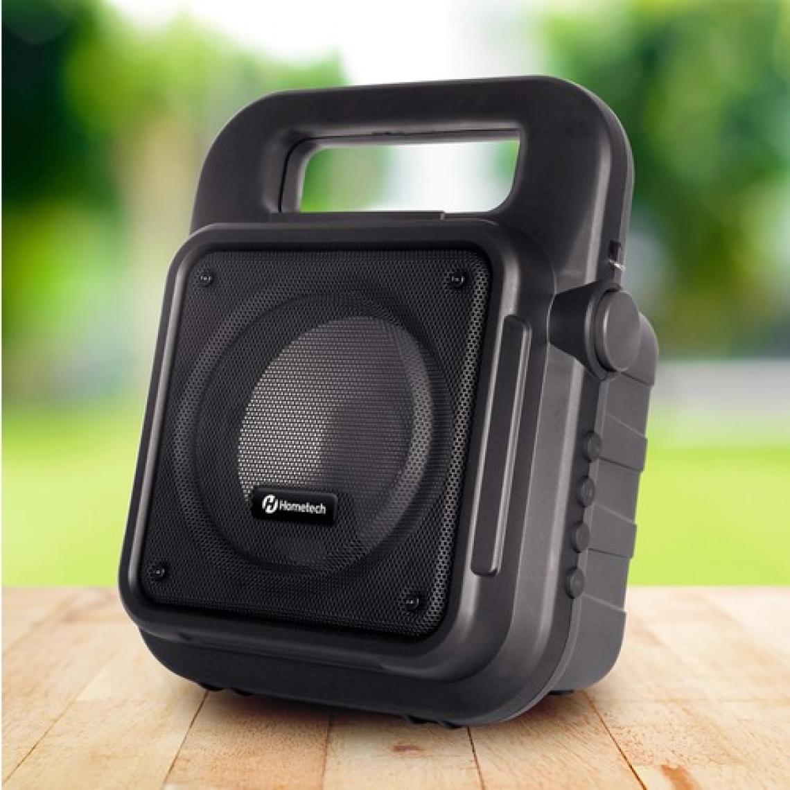 Hometech Taşınabilir Mikrofonlu BT Speaker Amfi