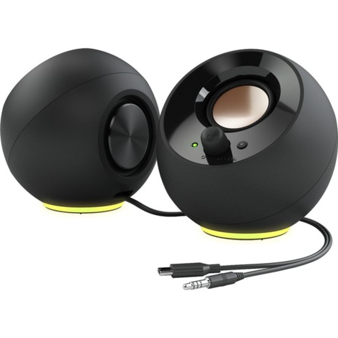 Creative Pebble SE Siyah 16W RGB Aydınlatmalı USB-C Stereo Multimedya Hoparlör Seti