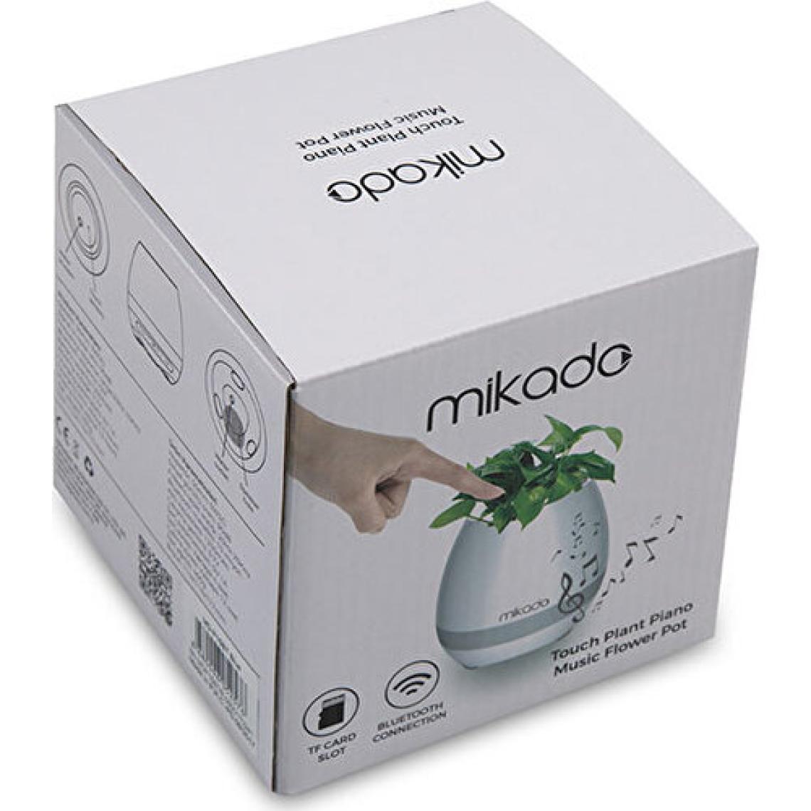 Mikado MD-P15BT TF Kart Destekli Çiçek Saksı Akıllı Dokun Beyaz Bluetooth Hoparlör