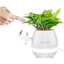 Mikado MD-P15BT TF Kart Destekli Çiçek Saksı Akıllı Dokun Beyaz Bluetooth Hoparlör