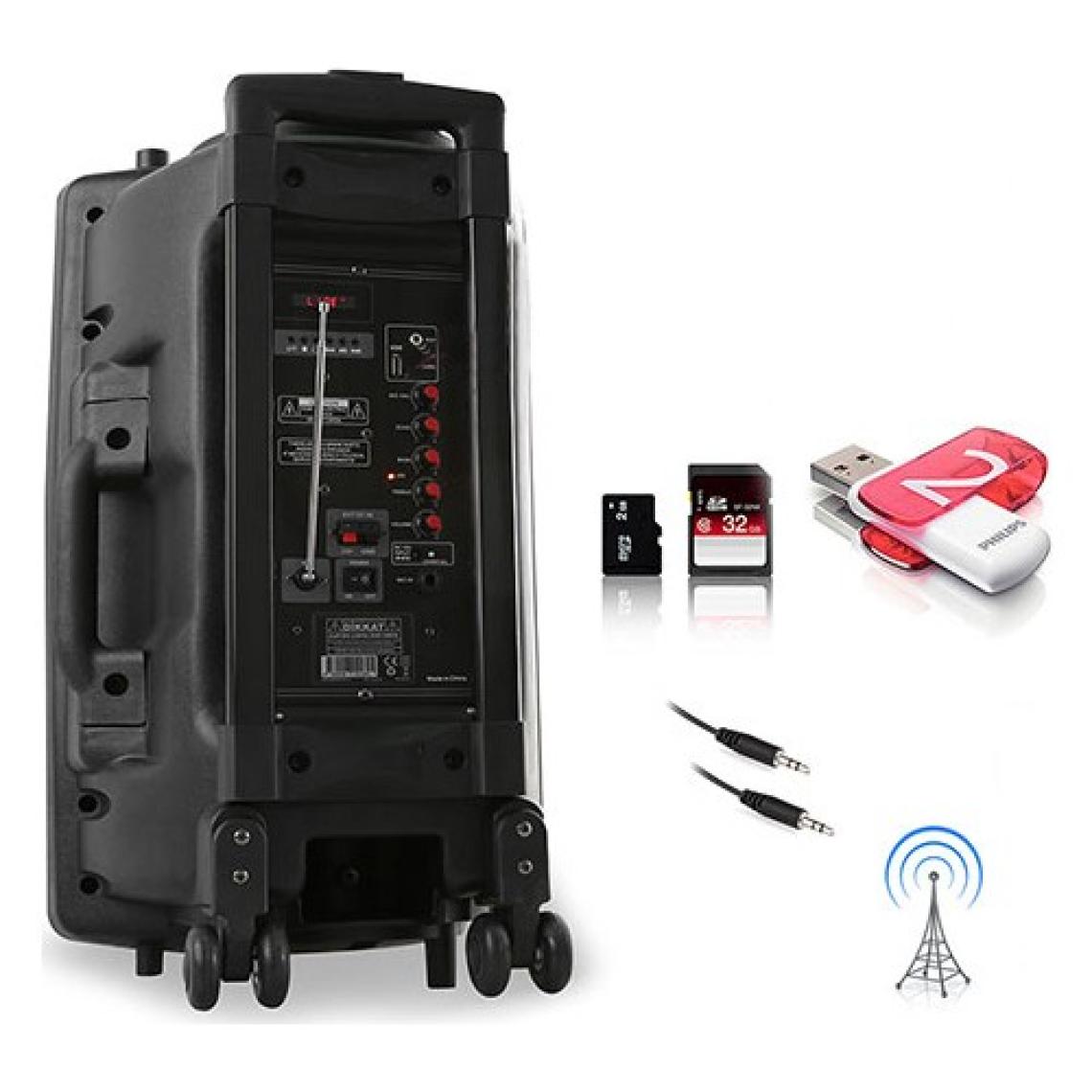 Mikado MD-86KP V1 30W USB/BT/TF/TWS Kablosuz Mikrofonlu Toplantı-Parti Hoparlör