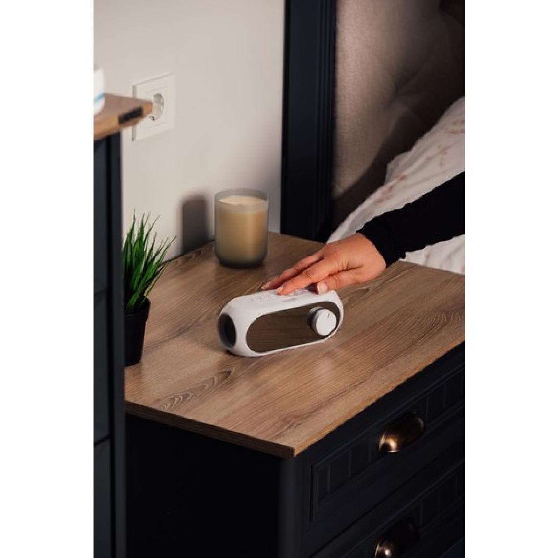 Asonic As-W6 1200MAH 5W Beyaz Bluetooth-Aux-Derece-Usb Double Alarmlı Saat Speaker
