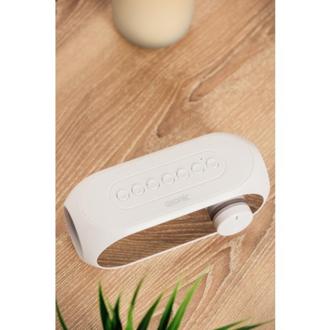 Asonic As-W6 1200MAH 5W Beyaz Bluetooth-Aux-Derece-Usb Double Alarmlı Saat Speaker
