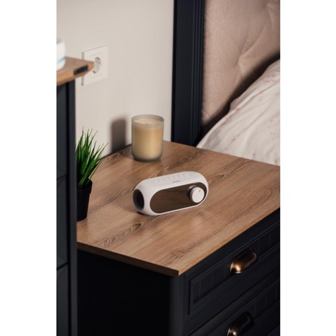 Asonic As-W6 1200MAH 5W Beyaz Bluetooth-Aux-Derece-Usb Double Alarmlı Saat Speaker