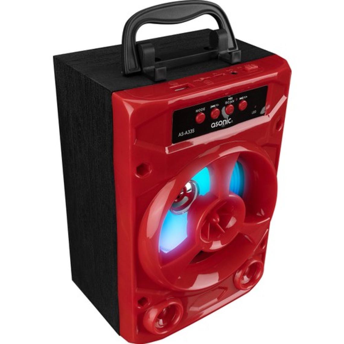 Asonic AS-A33K 3W - DC 5V Bluetooth Speaker Kırmızı