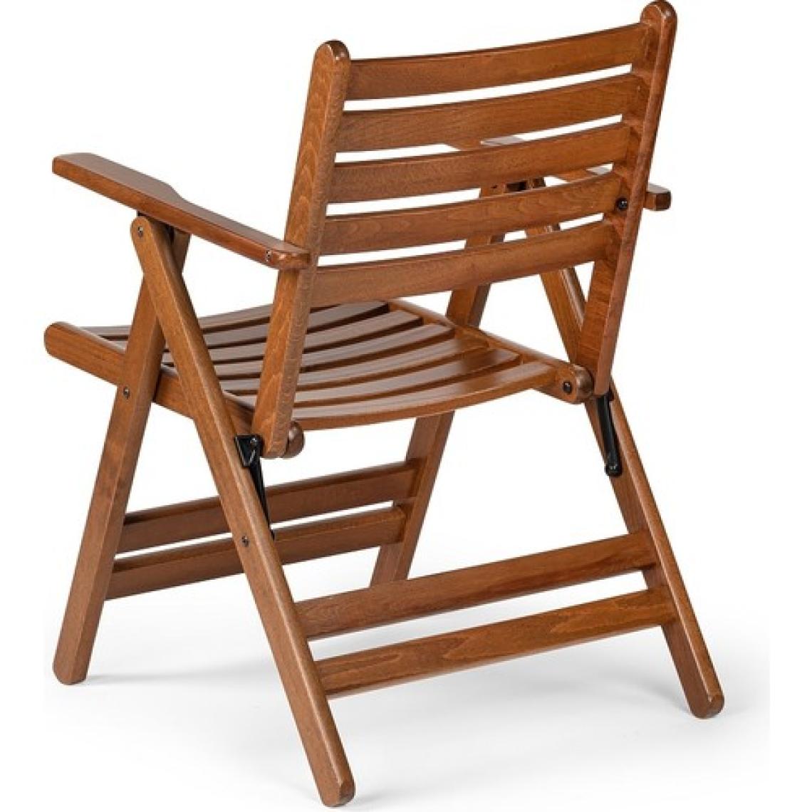 Mebel Stil London Katlanır Sandalye - Dış Mekan 2 Kademeli Kolçaklı Ahşap Bahçe, Balkon Sandalyesi