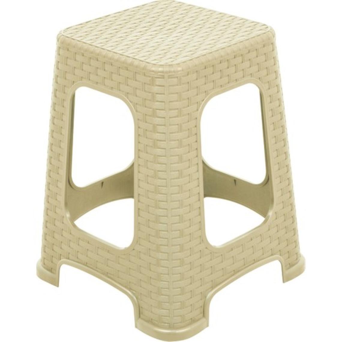 Mandella Sağlam Plastik Karizma Rattan Tabure (6 Adet) Çölbeji