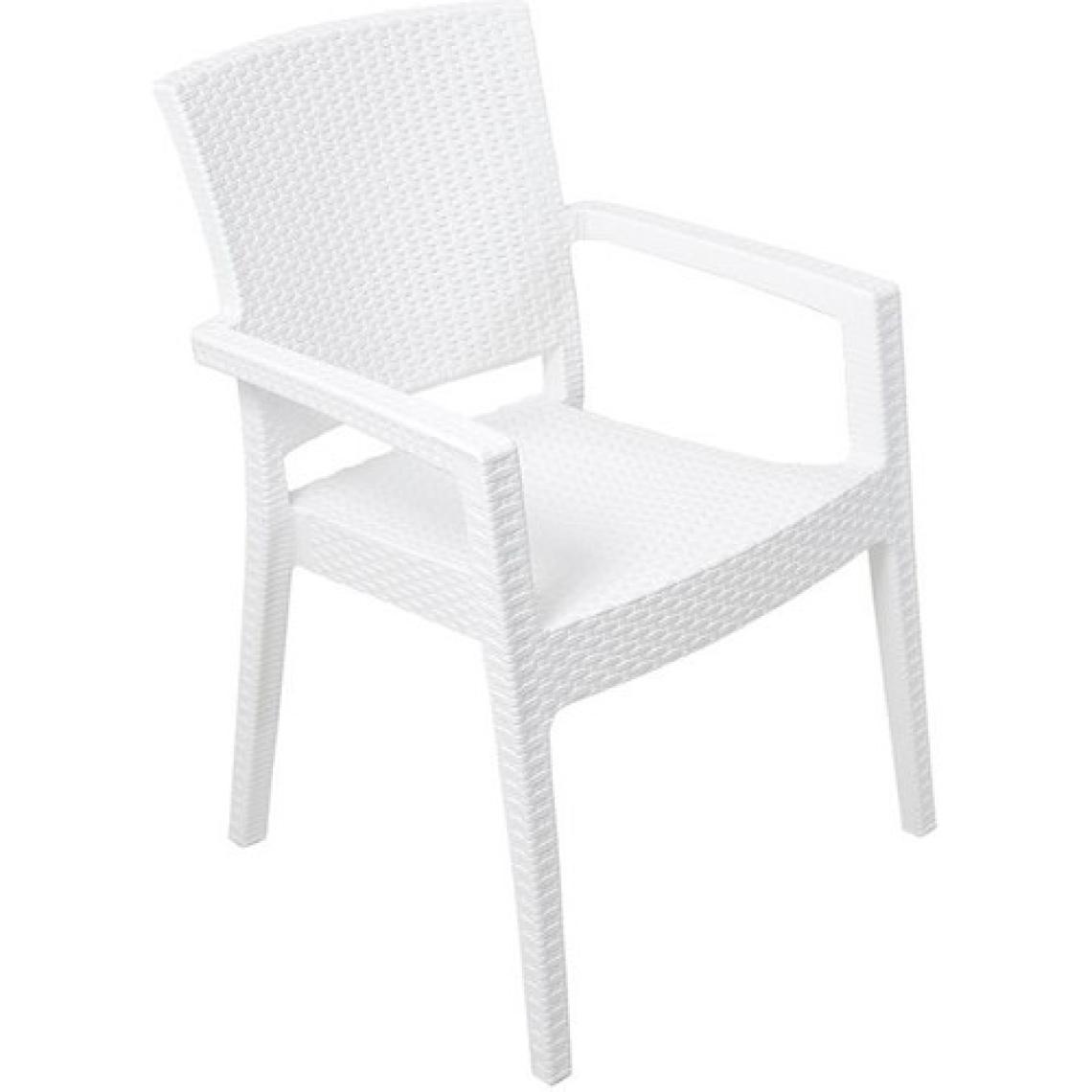 Mandella Zeus Rattan Koltuk  (2 Adet) Beyaz