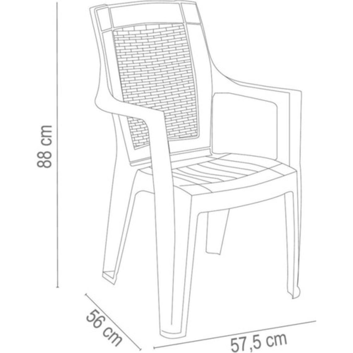 Almina Plastik Sandalye Bahçe Balkon ve Teras Sandalyesi 6 Adet