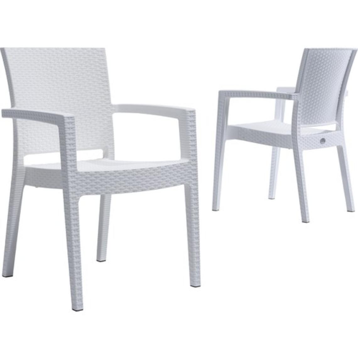 Novussi Garden Paris Rattan Sandalye -Beyaz