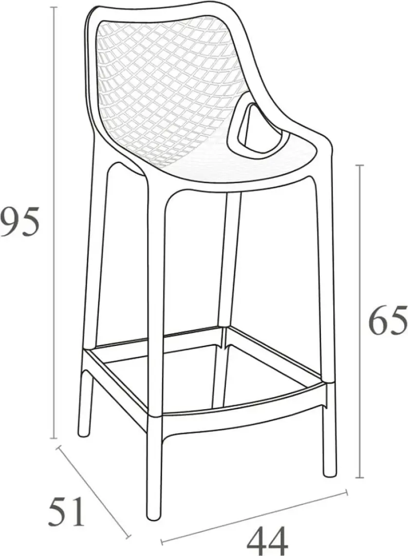 Siesta 067 Air Bar Contracter Serisi Bar Sandalyesi 65 Cm