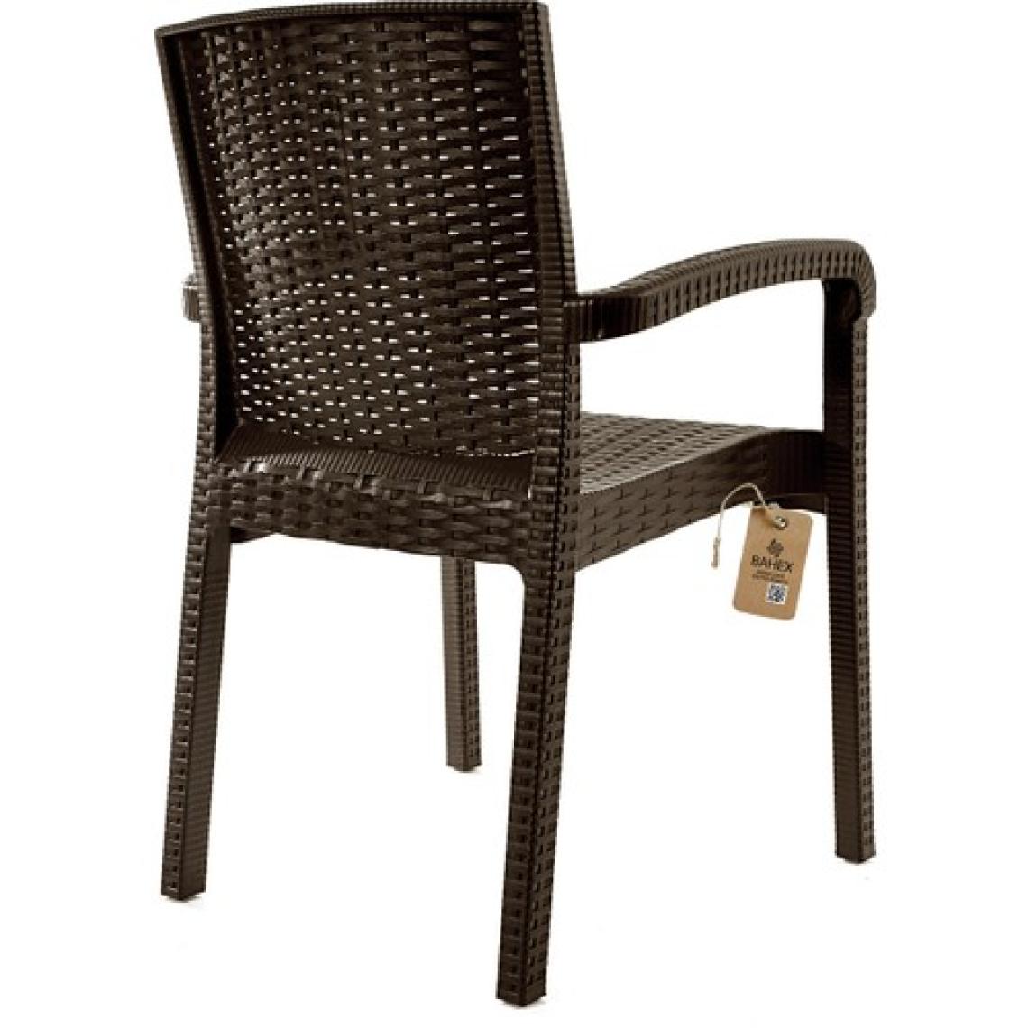 Violet Rattan Sandalye Kollu Koltuk 6 Kişilik Sandalye Seti Bahçe Balkon Teras Sandalyesi