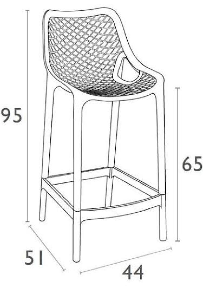 Siesta 067 Air Bar Contracter Serisi Bar Sandalyesi 65 Cm