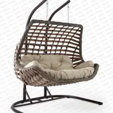 Capri Swing Cunda Çiftli Rattan Bahçe Salıncağı | Balkon Salıncağı
