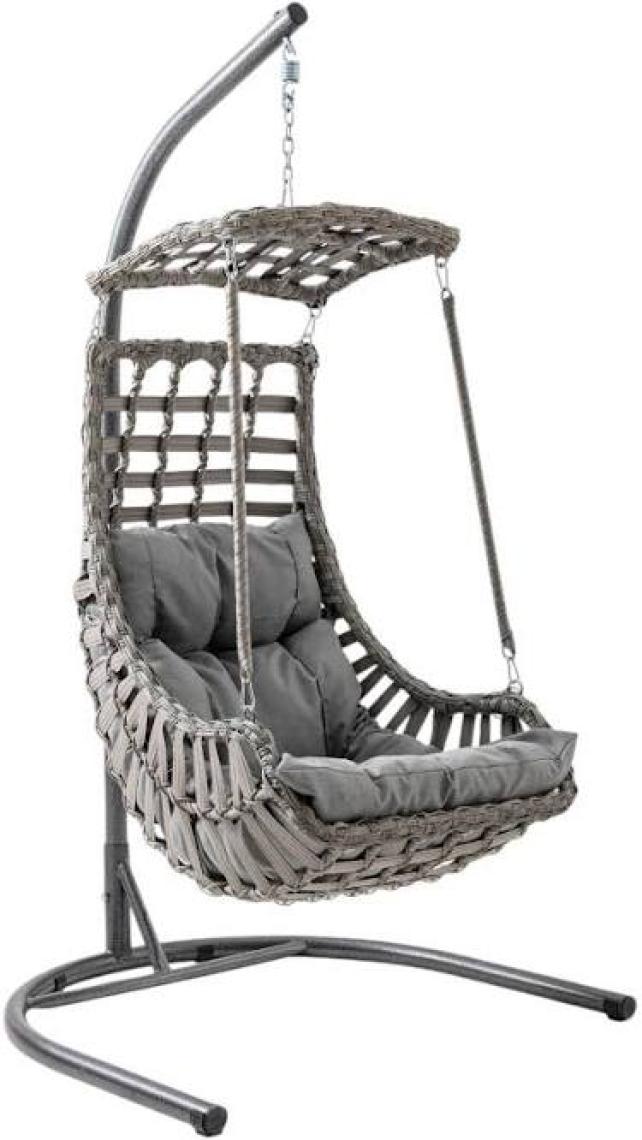 Capri Swing Alaçatı Tekli Rattan Bahçe Salıncağı | Balkon Salıncağı