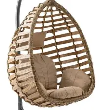 Capri Swing Gümbet Tekli Rattan Bahçe Salıncağı |  Balkon Salıncağı