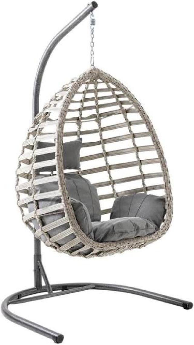 Capri Swing Gümbet Tekli Rattan Bahçe Salıncağı |  Balkon Salıncağı
