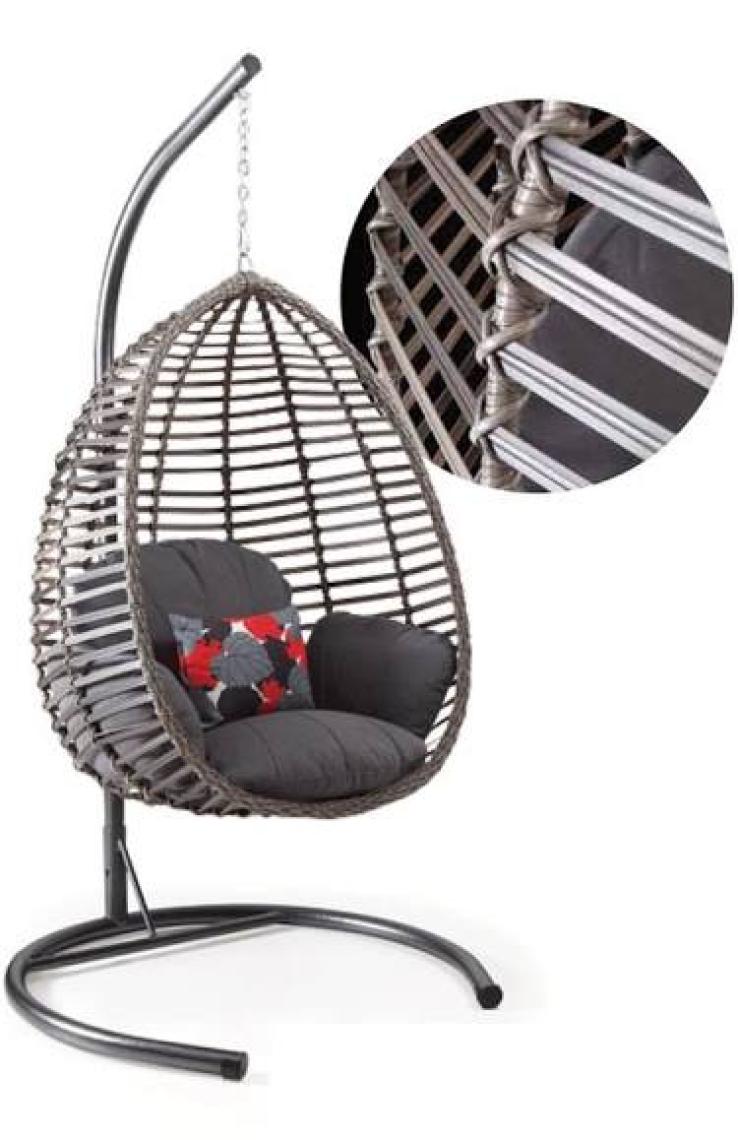 Capri Swing Gümbet Tekli Rattan Bahçe Salıncağı |  Balkon Salıncağı